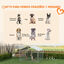 PawHut Perrera Jaula de Exterior para Perros Medianos Parque para Perros con Cerradura Marco de Acero Toldo Impermeable y Anti-UV 200x200x237 cm Plata, , large indicador imagen numero 8