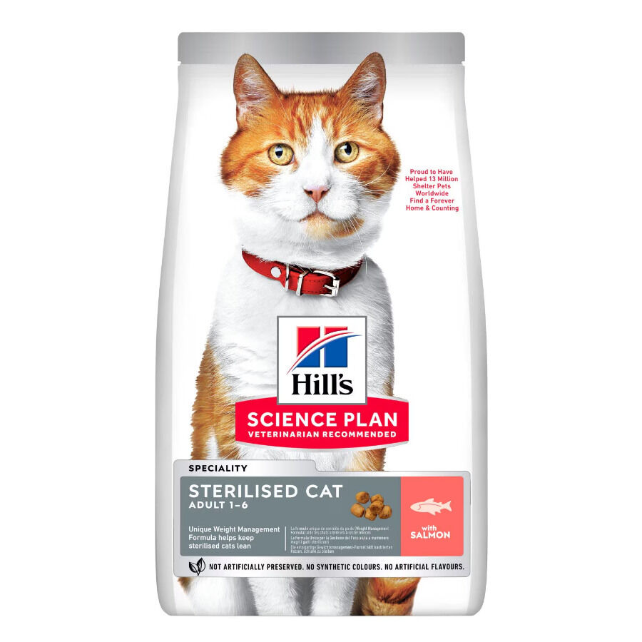 Hill&#039;s Science Plan Sterilised Adult Salmón pienso para gatos thumbnail