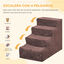 PawHut Escalera para Mascotas Marrón, , large indicador imagen numero 4