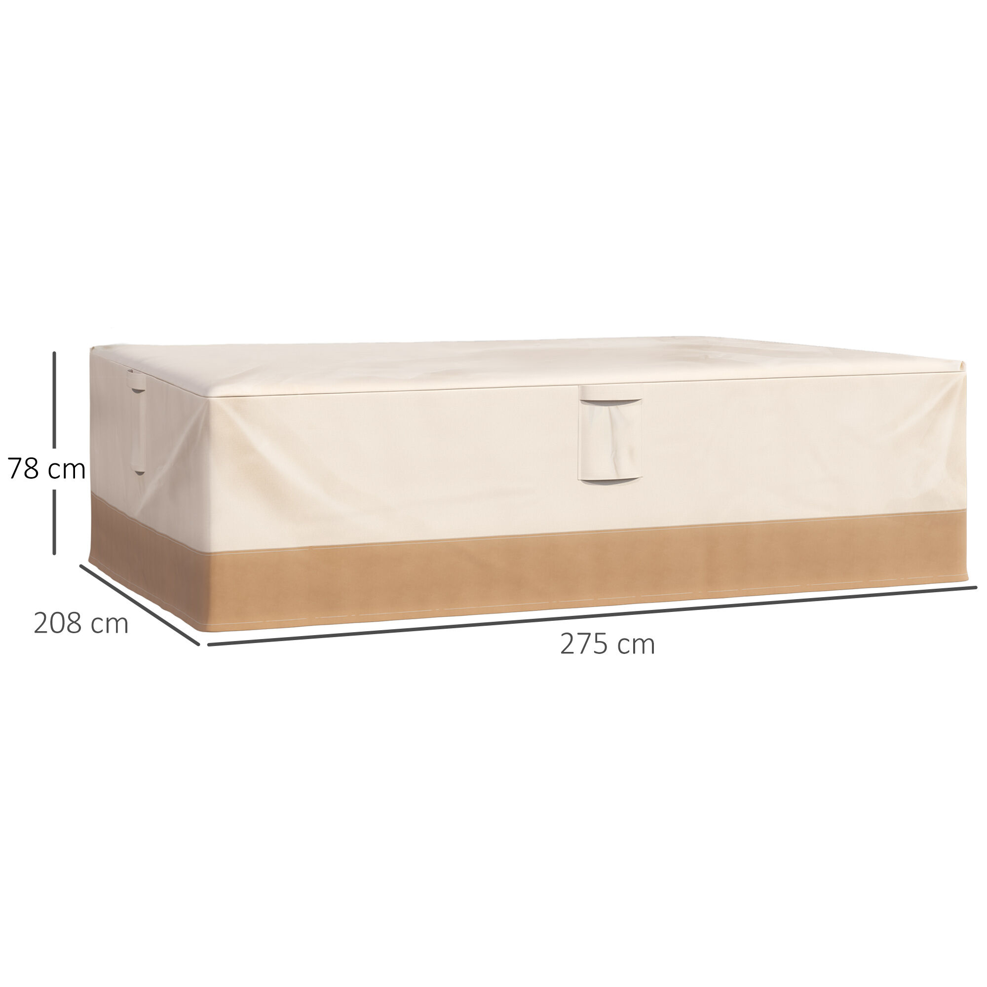 Outsunny Funda Protectora beige para Muebles de Jardín con tela oxford thumbnail
