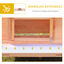 PawHut Conejera de Madera 309x79x86 cm Conejera Exterior Grande para 2-4 Conejos con 2 Corrales Bandeja Extraíble Techo Asfáltico 2 Rampas Natural, , large indicador imagen numero 5