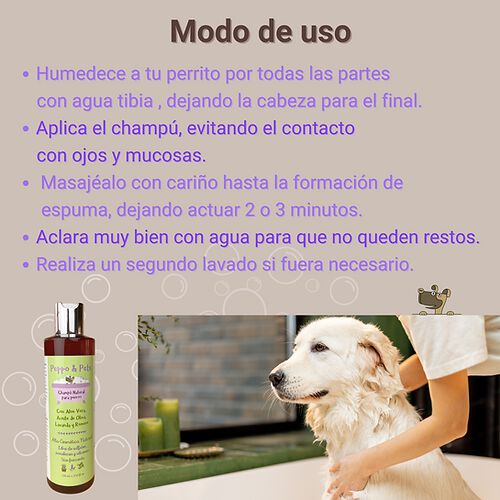 Peppo and Pets- Champ&uacute; elaborado con ingredientes naturales para perros- Con Aloe Vera, , large Imagen numero 5