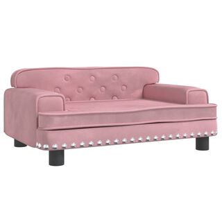 vidaXL Rosa Cama de terciopelo para perros 