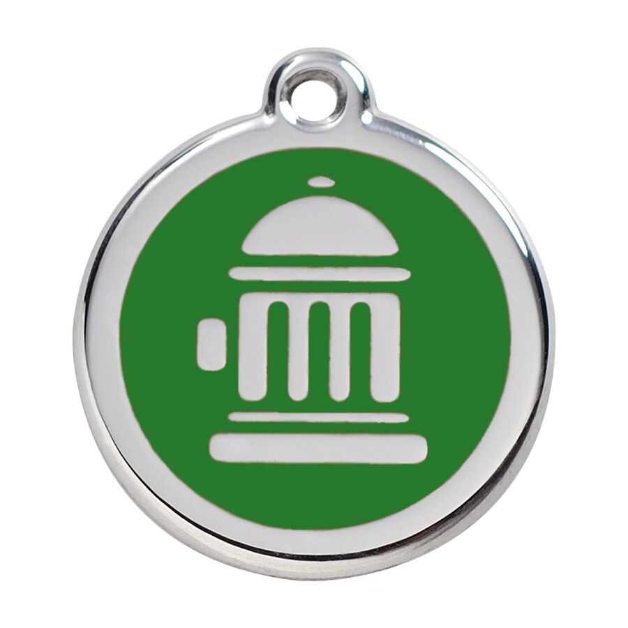Placa identificativa Acero Inoxidable Esmalte Boca de incendio Verde para perros, , large Imagen numero 1
