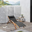 Outsunny Tumbona Hamaca 161x72x68cm Jardin Terraza Playa Piscina Patio Hotel Madera Negro, , large indicador imagen numero 2