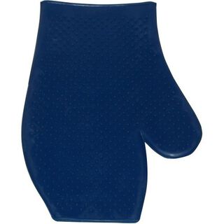 Guante almohaza de goma para limpieza para caballos color Azul