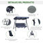 Outsunny Columpio de Jard&iacute;n de 3 Plazas Silla Balanc&iacute;n con Parasol Techo Ajustable en &Aacute;ngulo para Terraza Balc&oacute;n Carga M&aacute;x. 200 kg Acero 172x110x153 cm Gris, , large indicador imagen numero 5