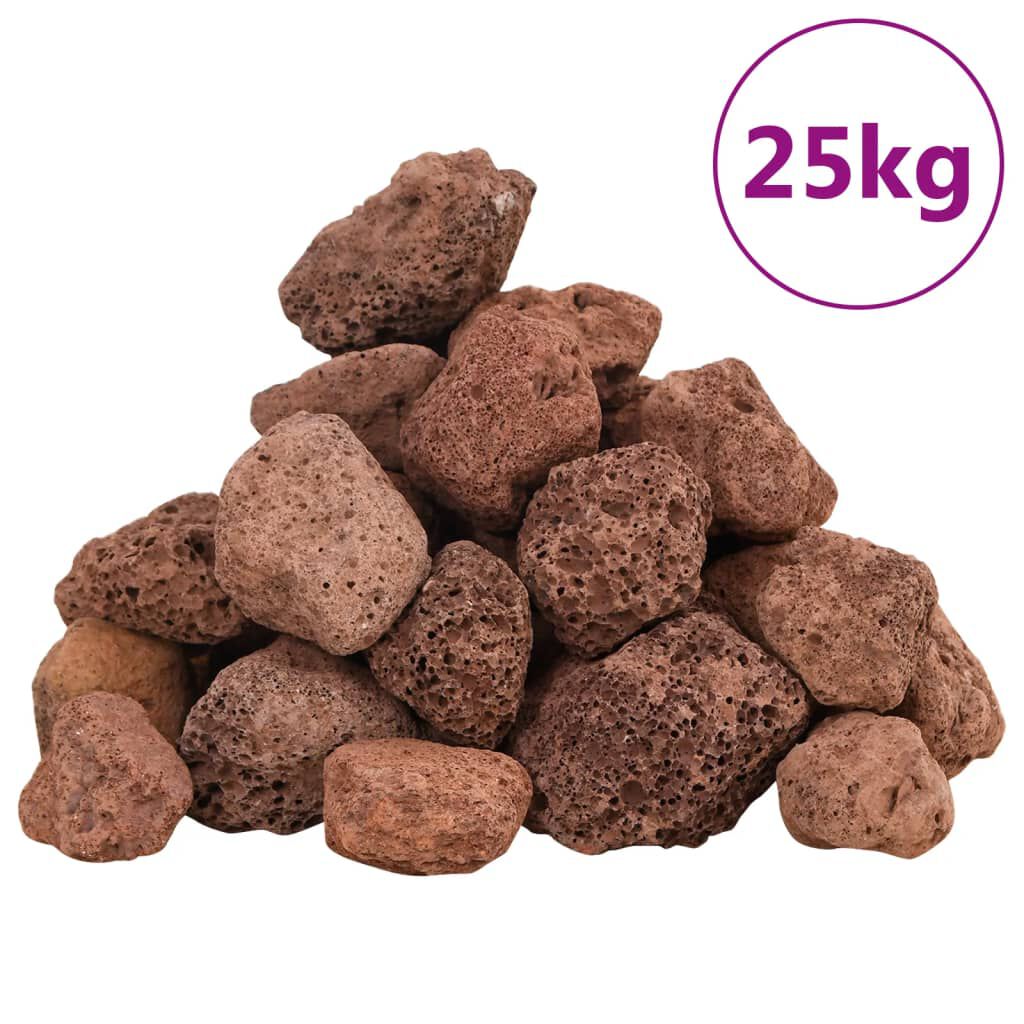 vidaXL Rocas volc&aacute;nicas rojas 25 kg 3-5 cm, , large Imagen numero 1