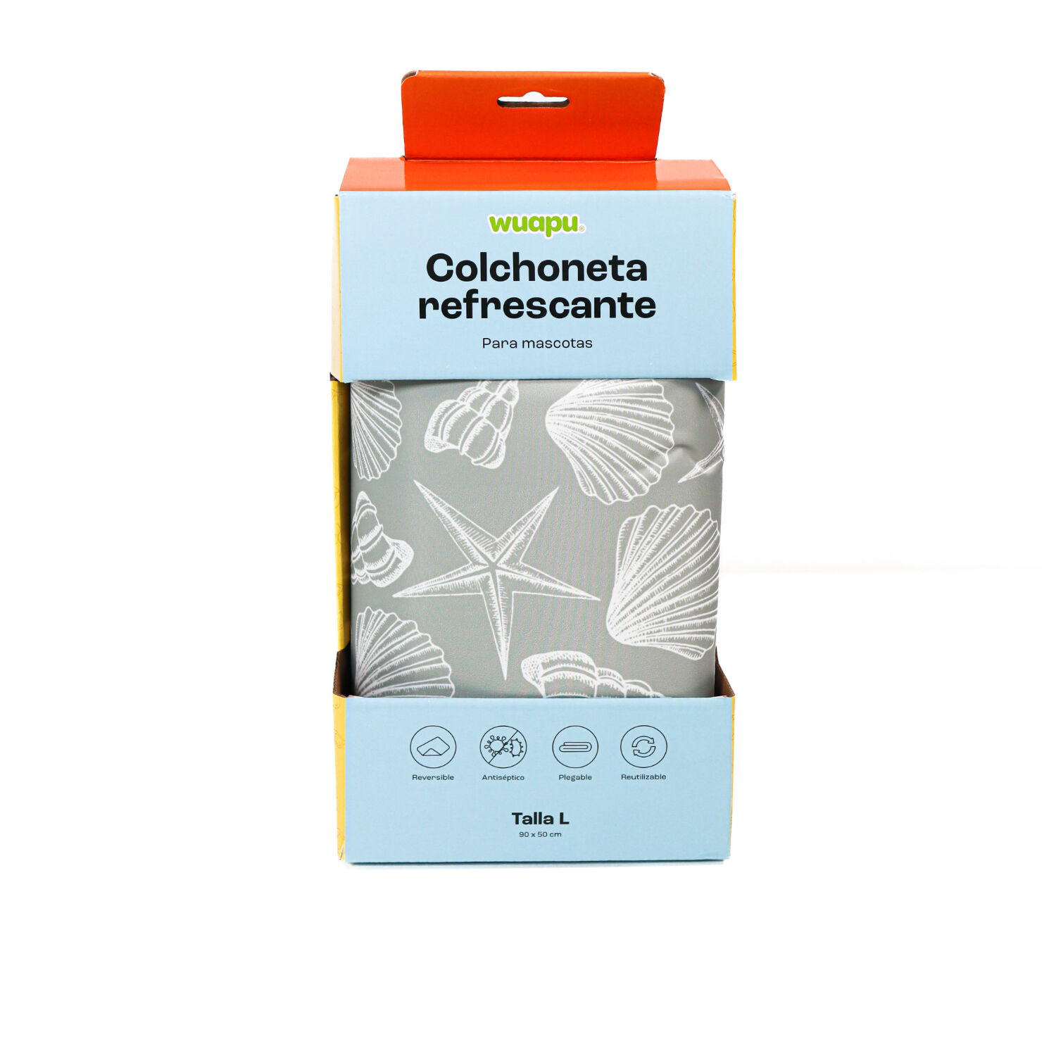 Colchoneta de gel refrescante estampado gris CARIBE WUAPU, , large Imagen numero 1