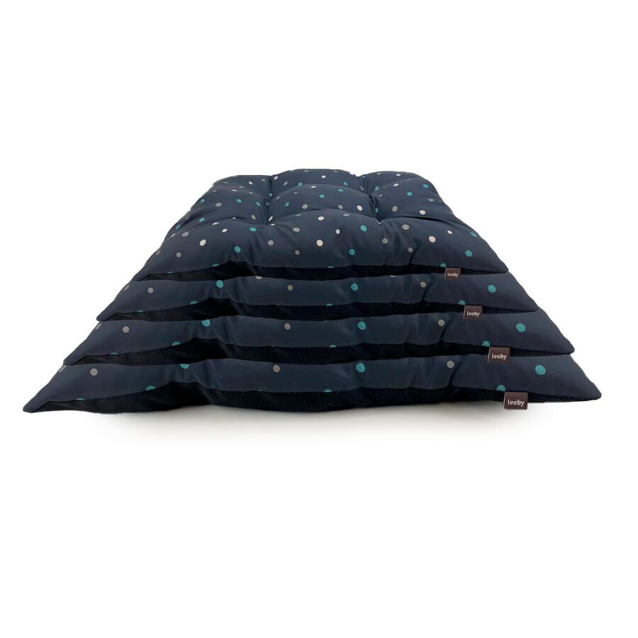 Leeby Cojín Acolchado Azul con Puntos para perros thumbnail