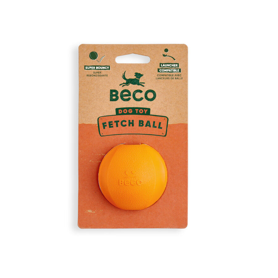 BECO Pelota Portagolosinas de Goma Naranja para perros, , large Imagen numero 6