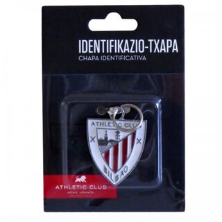 Chapa identificativa escudo Athletic Club para perros color Rojo