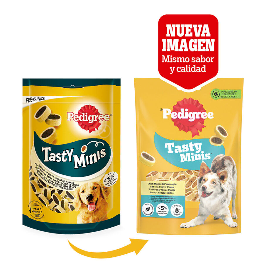 Pedigree Tasty Mini Snacks Sabor Queso y Buey para Perros thumbnail