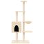 vidaXL Rascador para gatos con postes de sisal color crema 145 cm, , large indicador imagen numero 3