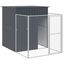 vidaXL Caseta perros con corral acero galvanizado gris 165x251x181 cm, , large indicador imagen numero 17