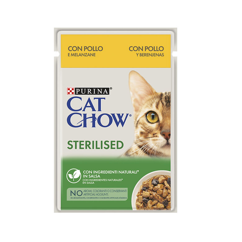 Cat Chow comida húmeda para gato esterilizado 85 gr image number null