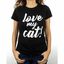 Camiseta mujer "Love my cat!" color Negro, , large indicador imagen numero 2