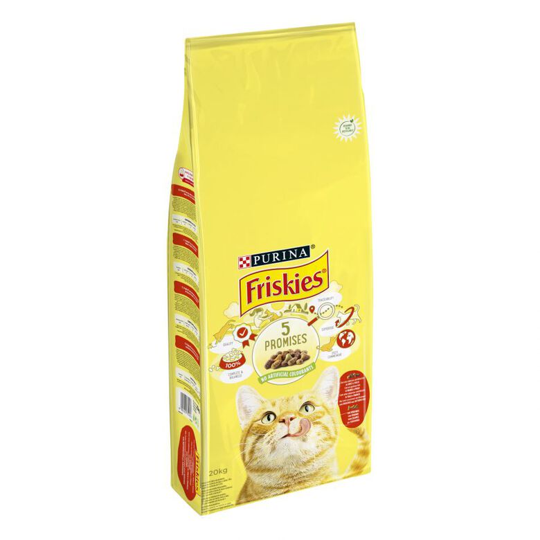 Friskies Adult Buey con Pollo y Verduras pienso para gatos thumbnail