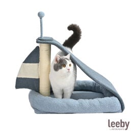 Leeby Koko rascador con cama y juguete para gatos