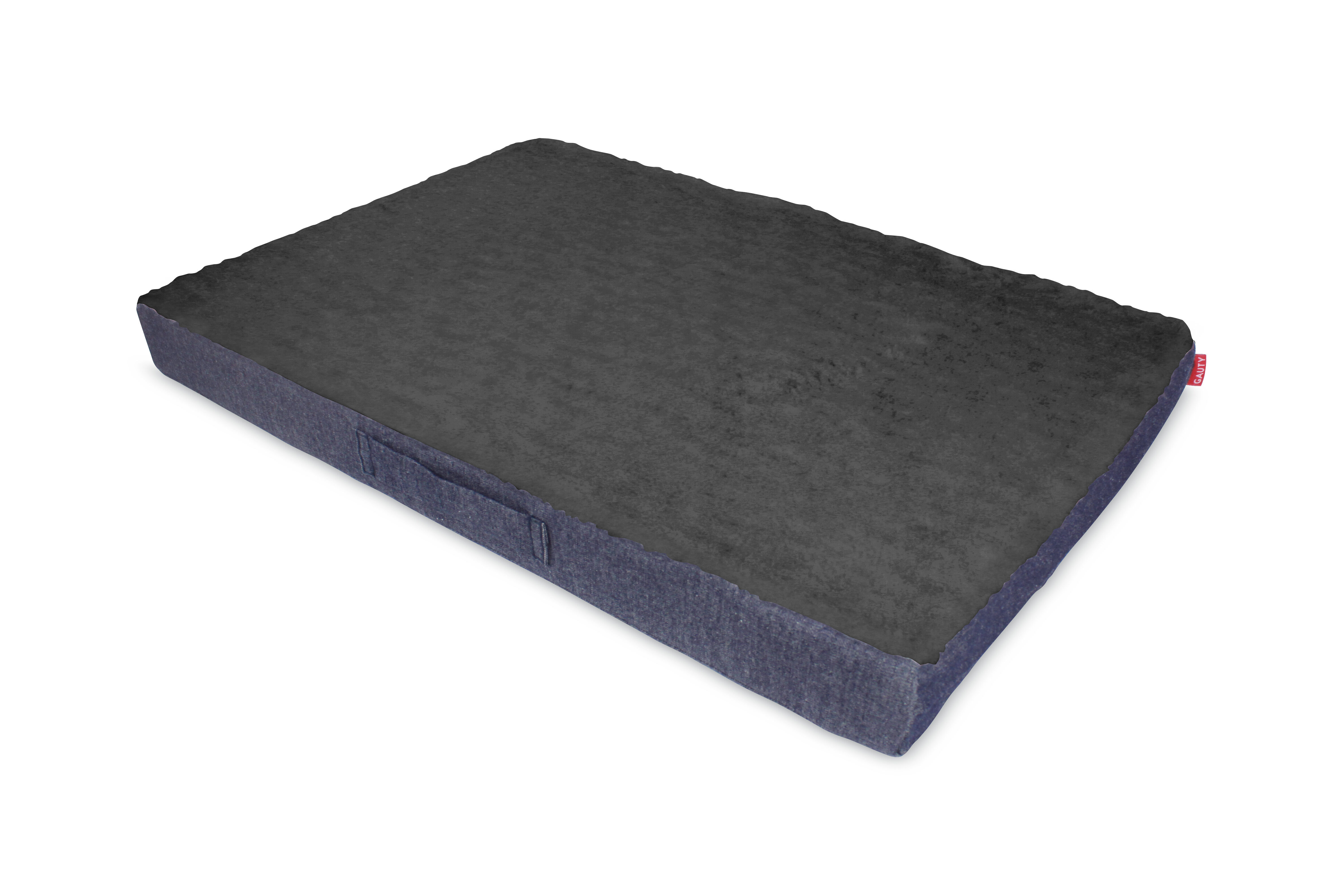 Gauty Cama para Perros y Gatos  Denim y pelo - Azul y gris, , large Imagen numero 1