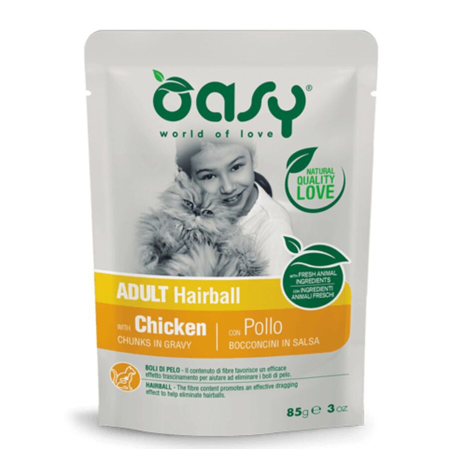 OASY GATO TROZOS SALSA ADULT POLLO 85G, , large Imagen numero 1