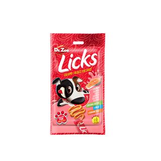 Dr Zoo Licks Snack Líquido De Salmón Para Perros Pack Ahorro 12x4x15 Gr