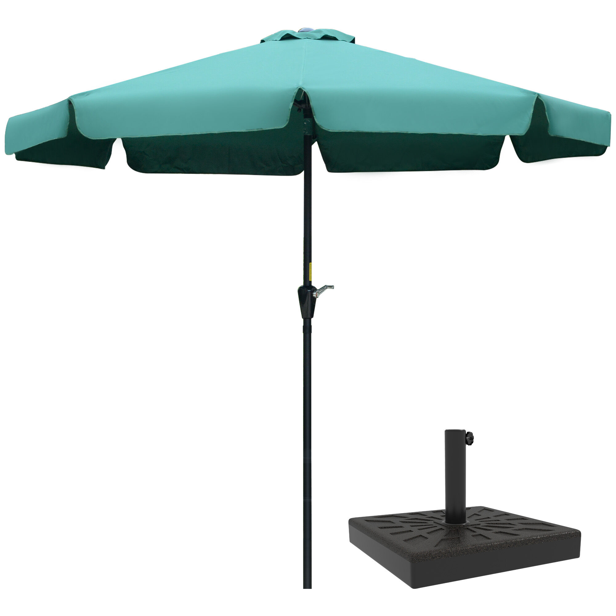 Outsunny Conjunto de Sombrilla Verde, , large Imagen numero 1