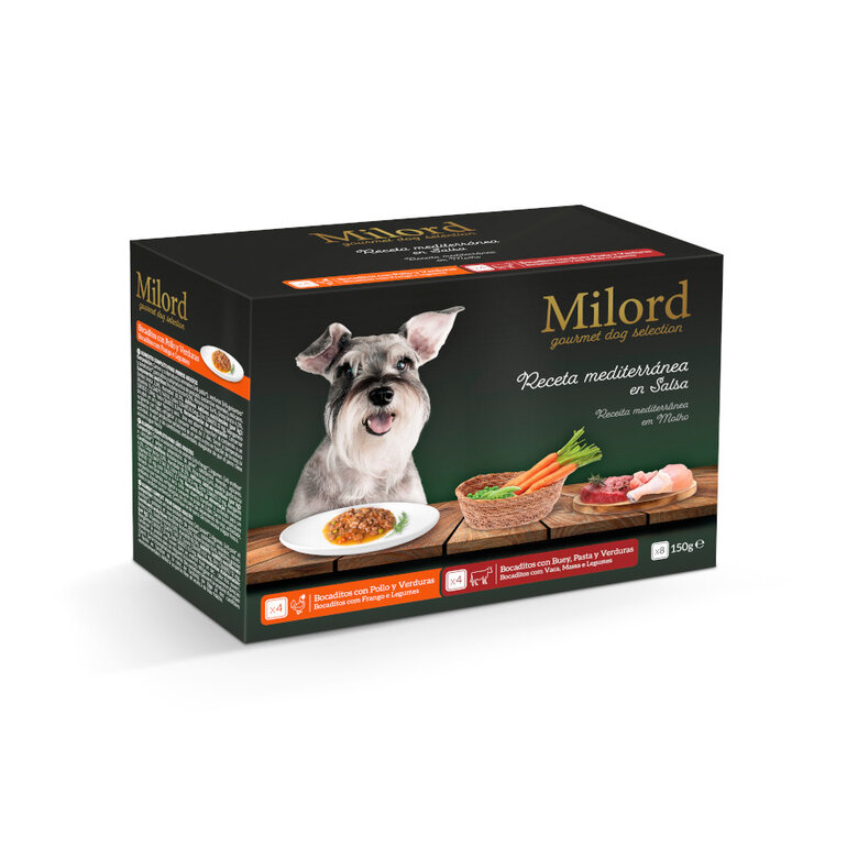 Milord Receta Mediterránea en salsa tarrinas para perros - Multipack, , large image number null