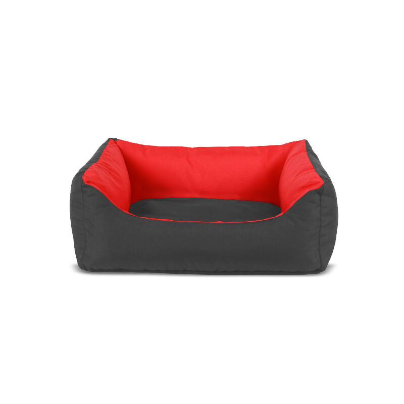 Gauty Cama para Perros y Gatos  Tela Impermeable - Gris y rojo, , large Imagen numero 1