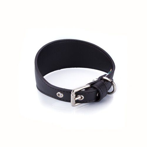 Collar de cuero vegano Pamppy especial galgos color Negro, , large Imagen numero 1