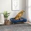 PawHut Sofá para Perros Grandes Cama Elevada para Perros con Patas de Madera y Cojín Lavables Cama para Mascotas Carga 30 kg 96x66x24 cm Azul, , large indicador imagen numero 2