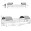 PawHut Gallinero Exterior de Acero Galvanizado 7,6x2,8x1,95 m Gallinero Grande con 4 Pisos Techo Cubierta de Tela Corral para 20-24 Gallinas Conejos Aves Plata, , large indicador imagen numero 3