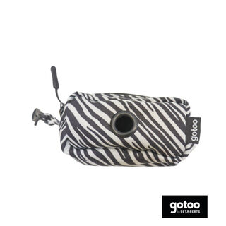 Gotoo Porta bolsas estampado zebra para perros