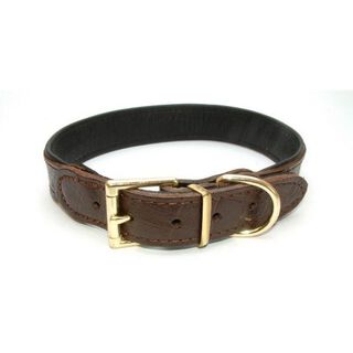 Collar de cuero para perros color Marrón