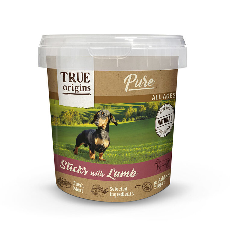 800 g True Origins Pure Palitos Cordero para perros
