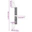 vidaXL Árbol rascador para gatos de pared gris claro 85,5 cm, , large indicador imagen numero 5