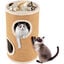COSTWAY Barril Rascador para Gatos de 3 Niveles, 60 cm Torre Gato Rascador con Almohadilla para Rascar de Sisal, Cama Acolchada, Condominio para Gato Forma Barril, Ideal para Hogares con Varios Gatos, , large indicador imagen numero 1