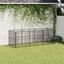 vidaXL Corralito para perros con 4 paneles acero galvanizado negro, , large indicador imagen numero 10