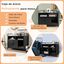 COSTWAY Caja de Arena para Gato, Aseo Gatos Mascotas de Madera, Mueble de Madera para Gatos con Estante & 2 Compartimentos, Muebles Interior para Gatos Ocultos para Entrada, Sala de Estar (Negro), , large indicador imagen numero 4