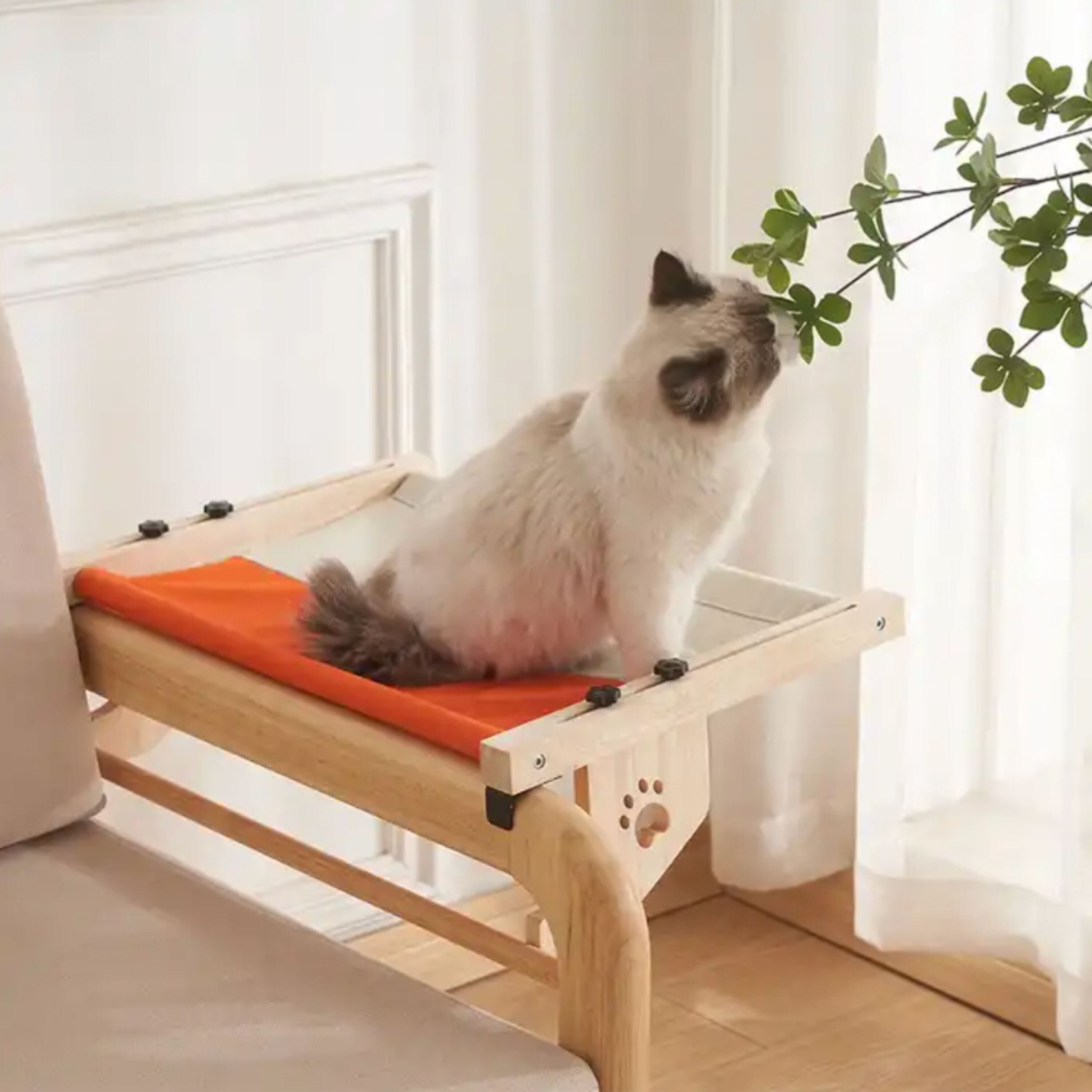 EL &Aacute;TICO PETS Hamaca Gato Ventana. Uso Colgante a 2 Patas o en Suelo con 4 Patas. Cama Gato Radiador. Hamaca Ventana Gato. Cama para Gatos Grande. Cat Bed. Camita para Gatos, , large Imagen numero 5
