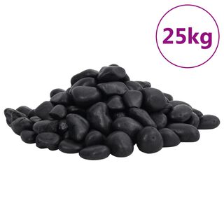 Vidaxl Guijarros Pulidos Negros para acuario