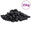 vidaXL Guijarros pulidos negros 25 kg 2-5 cm, , large indicador imagen numero 1