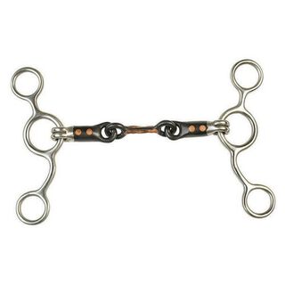 Filete Tom Thumb de acero dulce para caballos color Plateado