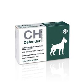 Defender 20 comprimidos suplemento natural que combate la diarrea, rehidrata y restablece la flora intestinal de los perros Chemical Ib&eacute;rica