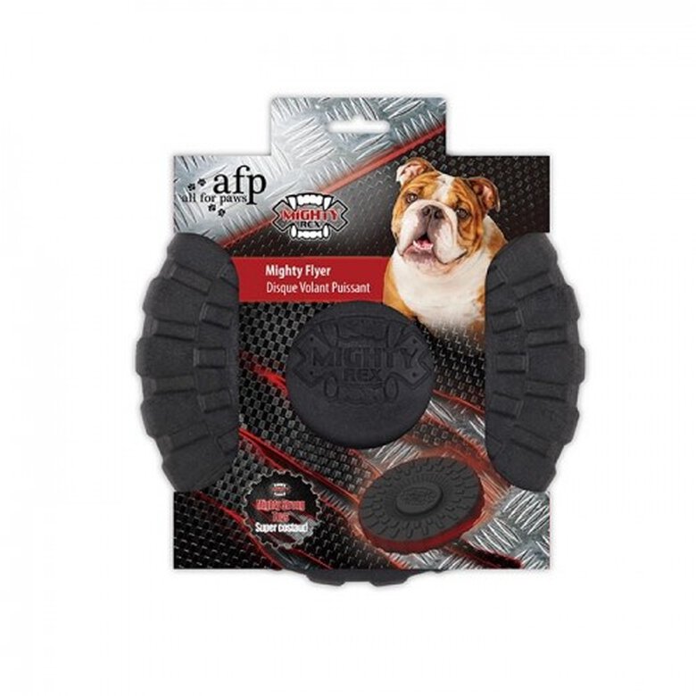 All for paws frisbee de juguete mighty rex negro para perros, , large image number null