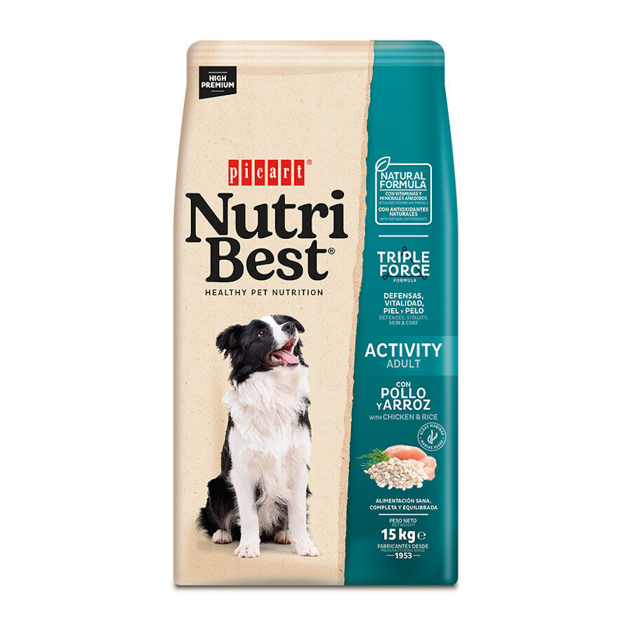 Nutribest Adult Activity Pollo y Arroz pienso para perros