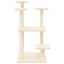 vidaXL Postes rascadores para gatos con plataformas crema 98,5 cm, , large indicador imagen numero 3