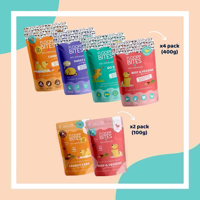 Floopp Bites Snack Natural Perro | Chuches y Premios Masticables y Galletas Crujientes, , large Imagen numero 2
