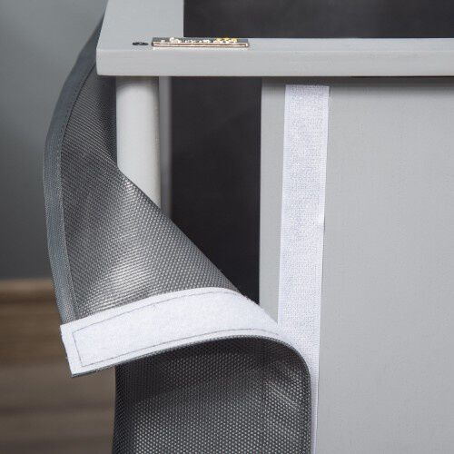 PawHut caseta de madera gris para perros peque&ntilde;os y medianos, , large Imagen numero 5