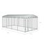 vidaXL Perrera de exterior grande plateada para perros, , large indicador imagen numero 5